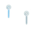 Load image into Gallery viewer, Blue and gray handled pet hair combs from top with round heads visible