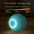 Load image into Gallery viewer, Blue cat toy ball glowing LED, showing noise level comparison chart