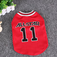 Load image into Gallery viewer, Red All-Star dog vest laid flat on grey surface near green plant