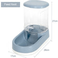 Charger l'image dans la visionneuse de la galerie, Gray automatic pet feeder with clear food container and dimensions shown