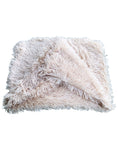 Cargar la imagen en la vista de la galería, Light pink plush pet blanket folded upside down showing the soft dense faux fur