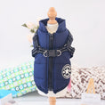 Cargar la imagen en la vista de la galería, Ropa impermeable para perros, abrigo de invierno para perros con arnés, ropa cálida para mascotas, chaqueta para perros grandes, abrigo para chihuahua y labrador, disfraz