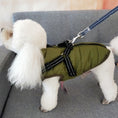 Cargar la imagen en la vista de la galería, Ropa impermeable para perros, abrigo de invierno para perros con arnés, ropa cálida para mascotas, chaqueta para perros grandes, abrigo para chihuahua y labrador, disfraz