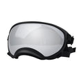 Charger l'image dans la visionneuse de la galerie, Silver polarized dog ski goggles with black frame and adjustable straps