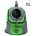 Load image into Gallery viewer, XL size green and gray breathable pet carrier backpack front view