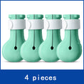 Load image into Gallery viewer, Four turquoise silicone cat nail covers lined up showing front view