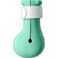 Load image into Gallery viewer, Close-up of a turquoise silicone cat nail cover with a white adjustable strap