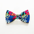 Load image into Gallery viewer, Vibrant dog bow tie with multicolor graffiti print on white background