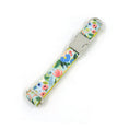 Load image into Gallery viewer, Adjustable floral dog collar with metal buckle and D-ring on white background