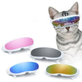 Load image into Gallery viewer, Cat wearing white-framed reflective sunglasses with multi-color lenses