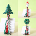 Charger l'image dans la visionneuse de la galerie, Individual images of four dog toys displayed on block stands: Christmas tree, Santa, wreath, and red sack