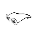 Load image into Gallery viewer, Close-up of cartoon eye glasses with clear lenses and black adjustable straps
