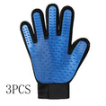 Load image into Gallery viewer, Blue pet grooming glove with rubber tips shown from front
