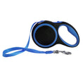 Cargar la imagen en la vista de la galería, Blue accented automatic retractable pet leash with nylon rope extended