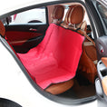 Charger l'image dans la visionneuse de la galerie, Red waterproof pet car seat cover installed on back seat of a car