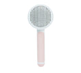 Load image into Gallery viewer, Pink handle pet hair comb with rounded handle and stainless steel needles