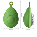 Cargar la imagen en la vista de la galería, Green self-cleaning pet grooming brush with dimensions: 129mm height, 80mm width, 56mm depth