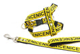 Cargar la imagen en la vista de la galería, Yellow dog leash with metal clip and matching yellow harness with black accents