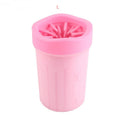 Load image into Gallery viewer, Pink large size silicone dog paw washer cup showing soft silicone bristles inside