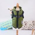 Cargar la imagen en la vista de la galería, Ropa impermeable para perros, abrigo de invierno para perros con arnés, ropa cálida para mascotas, chaqueta para perros grandes, abrigo para chihuahua y labrador, disfraz