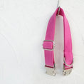 Load image into Gallery viewer, Pink velvet adjustable collar hanging on white wall