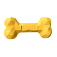 Charger l'image dans la visionneuse de la galerie, Yellow geometric rubber dog bone toy with BONE logo on white background