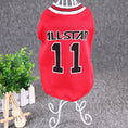 Load image into Gallery viewer, Red All-Star dog vest displayed on white decorative mannequin stand