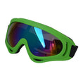 Charger l'image dans la visionneuse de la galerie, Light green frame dog sunglasses with reflective blue lenses on white background
