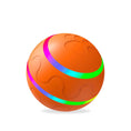 Load image into Gallery viewer, Orange intelligent cat ball with paw print design and LED light strips