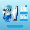 Load image into Gallery viewer, Herring fish cat toy in fish-can packaging with charging cable and catnip