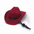 Load image into Gallery viewer, Pet Dog Cowboy Hat Headgear Cat Funny Headwear Outdoor Adjustable Dog Caps Performance Photo Props Cosplay Accessories
