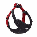 Load image into Gallery viewer, Red and black adjustable dog harness with zinc alloy clips