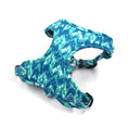 Load image into Gallery viewer, Padded blue tie-dye dog harness with adjustable straps