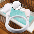 Load image into Gallery viewer, White pet shower head with flexible hose coiled on a bathtub edge
