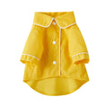 Charger l'image dans la visionneuse de la galerie, Yellow pet pajamas shirt on white background with classic collar and buttons