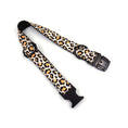 Load image into Gallery viewer, Adjustable leopard print dog collar with black plastic buckle