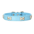 Load image into Gallery viewer, Faux Leather Dog Collar with Bone Studs