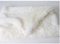 Cargar la imagen en la vista de la galería, White plush pet blanket displayed folded with soft pile