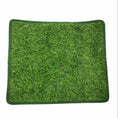 Load image into Gallery viewer, Single green artificial grass pet potty mat displayed flat on white background
