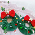 Cargar la imagen en la vista de la galería, Collar con lazo para mascotas de Navidad, agradable para la piel, bufanda navideña para mascotas, lavable, correa para el cuello para perros, accesorio para fotos, suministros para mascotas