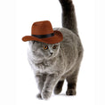 Load image into Gallery viewer, Pet Dog Cowboy Hat Headgear Cat Funny Headwear Outdoor Adjustable Dog Caps Performance Photo Props Cosplay Accessories