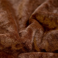 Cargar la imagen en la vista de la galería, Close-up texture of the plush brown flannel fabric showing soft, fluffy material
