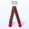 Load image into Gallery viewer, Knitted Wool Plaid Snowflake Santa Claus Scarf