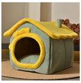 Cargar la imagen en la vista de la galería, Casa plegable para perros, cama para gatos, casa de invierno para perros, caseta para dormir, nido extraíble, cueva cerrada cálida, sofá, suministros para mascotas