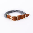 Load image into Gallery viewer, Cotton Rope Woven Leather Pet Leash Collar Set Medium Large Dog Walking