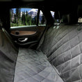 Cargar la imagen en la vista de la galería, Funda de asiento trasero para coche, protector de banco impermeable para viajes de mascotas y perros, de lujo, color negro