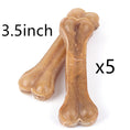Charger l'image dans la visionneuse de la galerie, Bundle of five 3.5 inch buffalo leather dog chew bones shown together