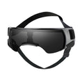 Load image into Gallery viewer, Close up of black dog goggles with adjustable strap