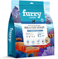 Cargar la imagen en la vista de la galería, Natural functional ingredients to nourish skin and shine coat including wild-caught salmon, cod, green-lipped mussels, flaxseed, free-range chicken, and fresh fish fillets on wood