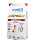 Cargar la imagen en la vista de la galería, Forza10 Active Line Immuno Active veterinary dog food bag with golden retriever image.